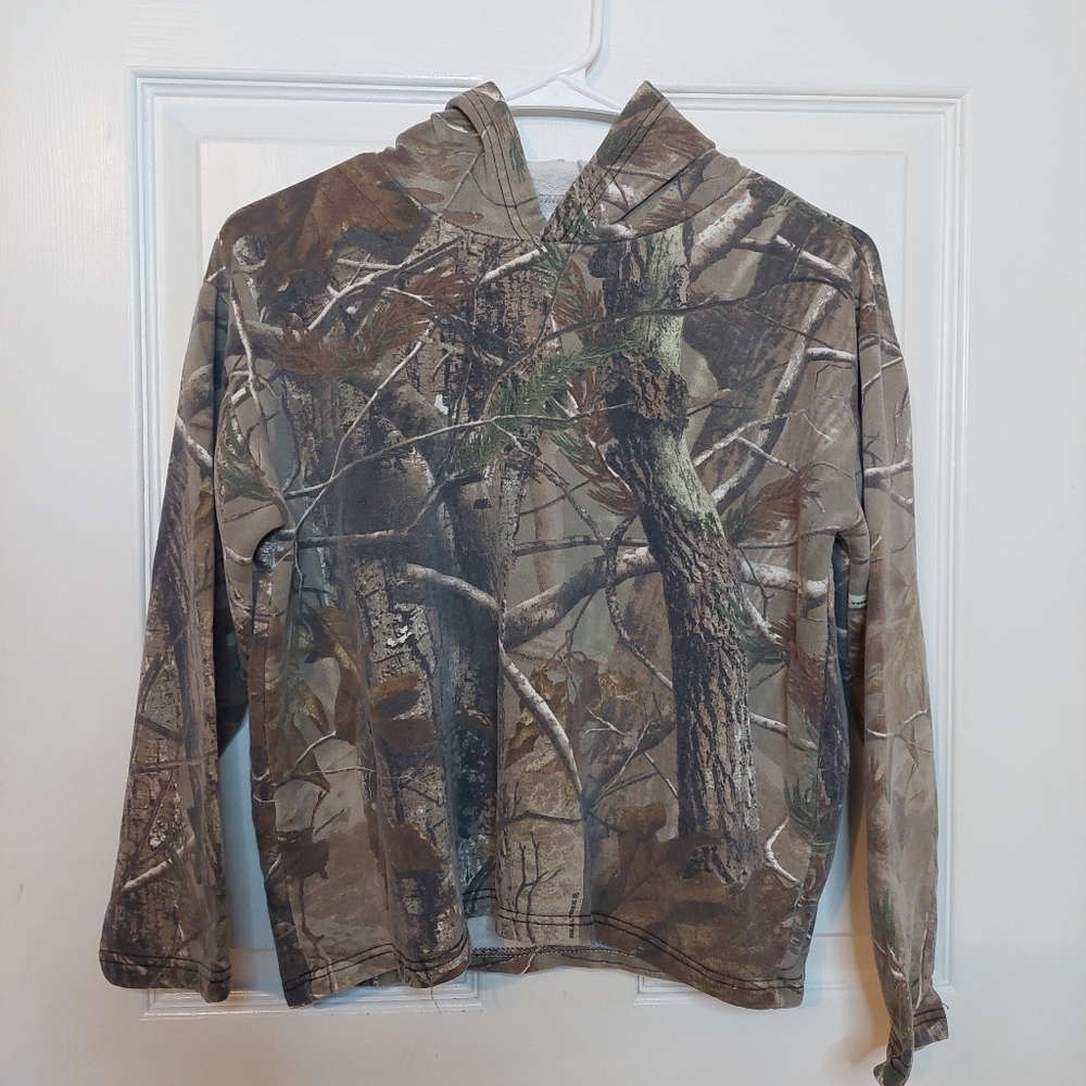 Realtree Brown Camo Hoodie Sweatshirt Pullover Country Hunting Outdoor Size L - Picture 1 of 8